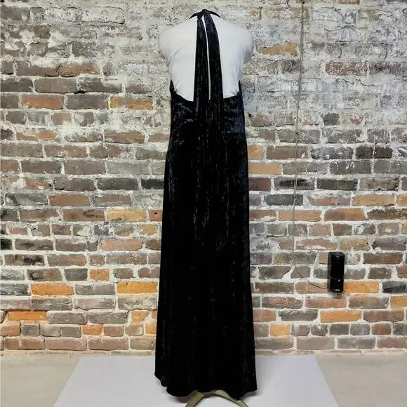 Betsy & Adam Velvet Formal Evening Gown Womens Size 6 Black Wedding Party Dress - Picture 6 of 10